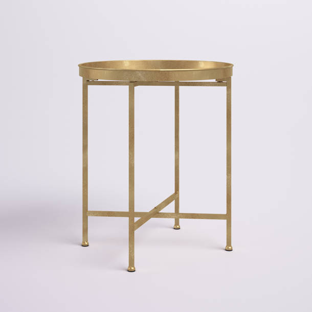 Mistana™ Alvis Tray Top Cross Legs End Table & Reviews Wayfair